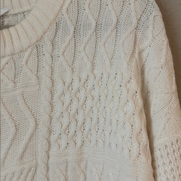 Time and Tru Cream Cable Knit Sweater - Picture 3 of 3